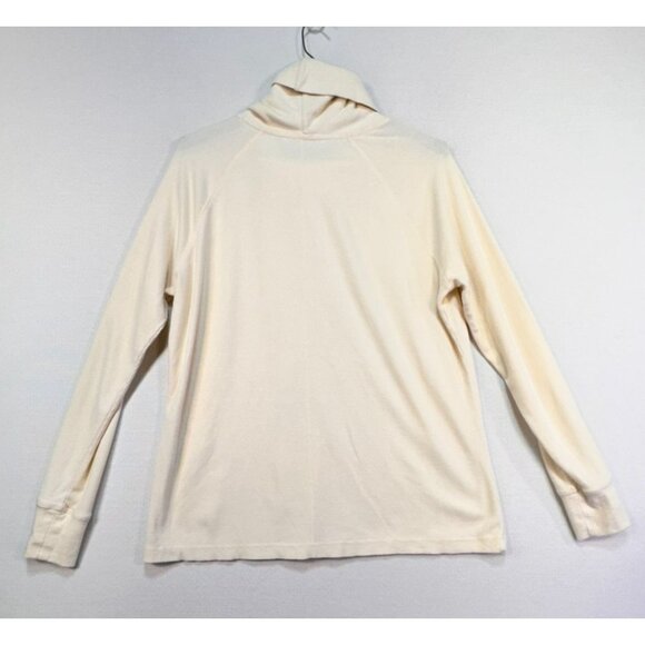 Woolrich Women's Waffle Knit Turtleneck Long Sleeve Pullover Sweater XL Cream St - Picture 9 of 11